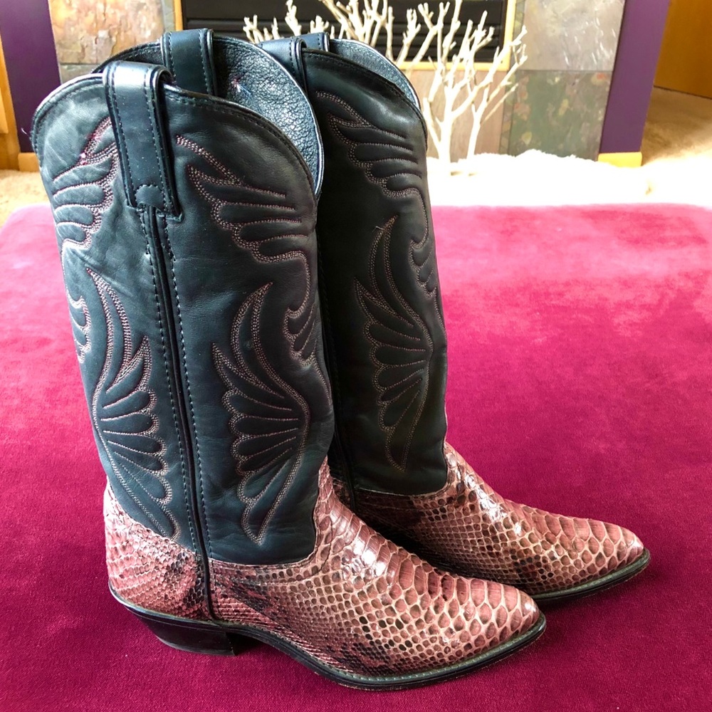 Womens Python Cowgirl Boots sz 8